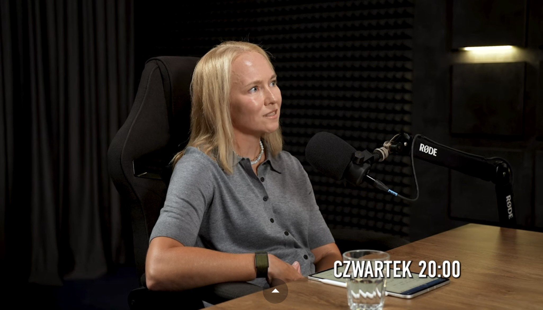 Daria Abramowicz podczas rozmowy