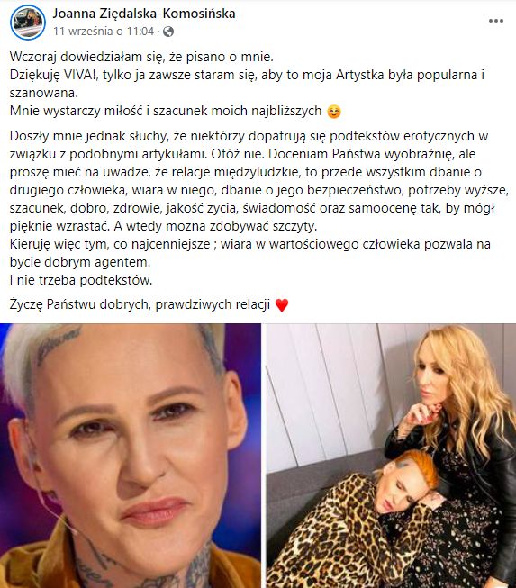 Wpis menadżerki Agnieszki Chylińskiej