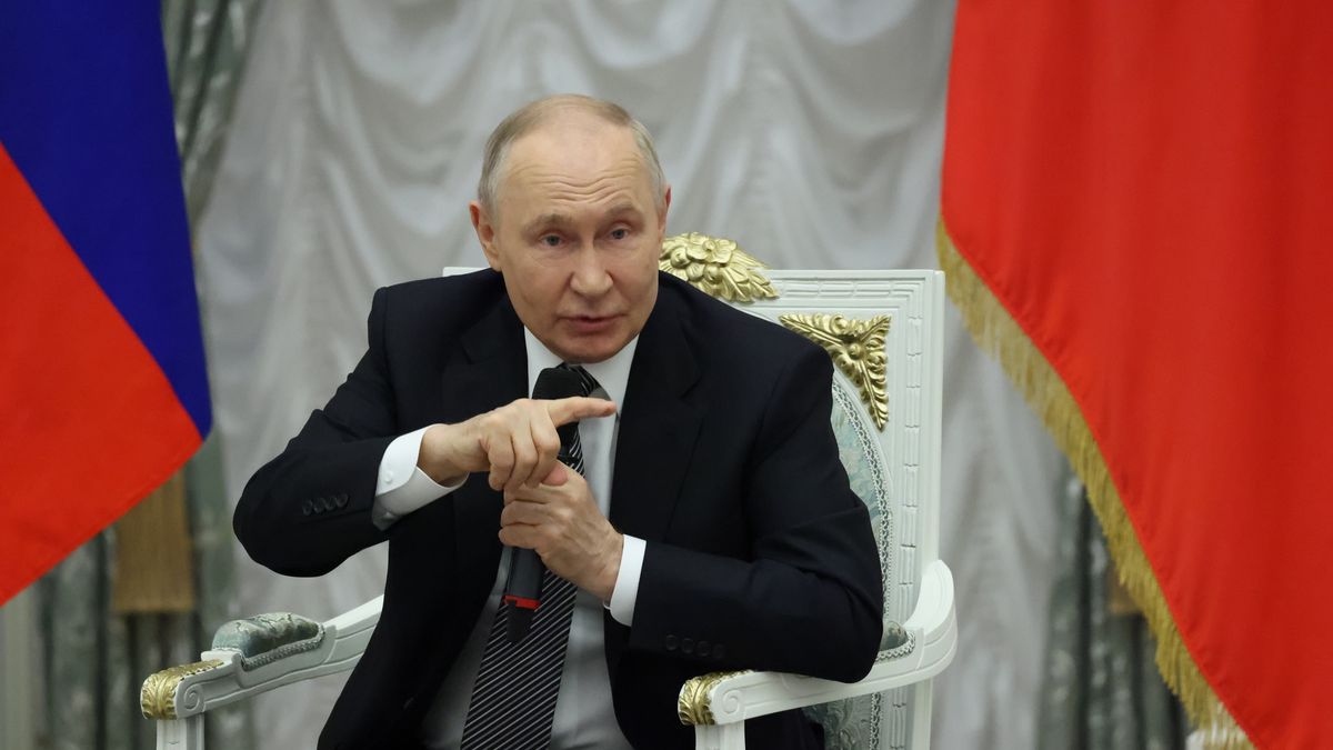 Russian President Vladimir Putin Receives 'Time Of Heroes' Veterans From Invasion Of Ukraine
MOSCOW, RUSSIA - MAY 22 Russian President Vladimir Putin speaks during his meeting with veterans of the military invasion of Ukraine, on May 22, 2026, in Moscow, Russia. Putin received veterans from the military invasion of Ukraine, who have participated in the "Time of Heroes," a special civil service training program. Photo by Contributor/Getty Images)
Contributor