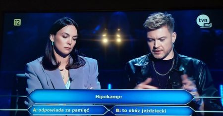 Krupińska i Łozowski w "Milionerach". Padło pytanie o hipokamp