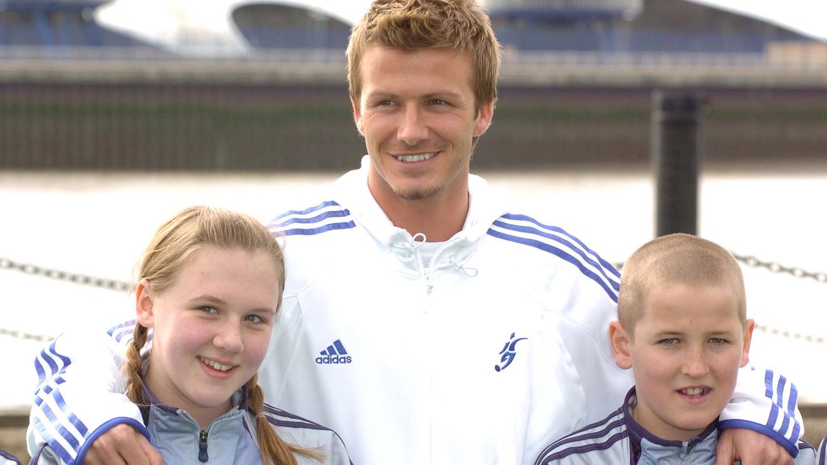 David Beckham i 12-letni Harry Kane Zdjęcie z 2005 roku