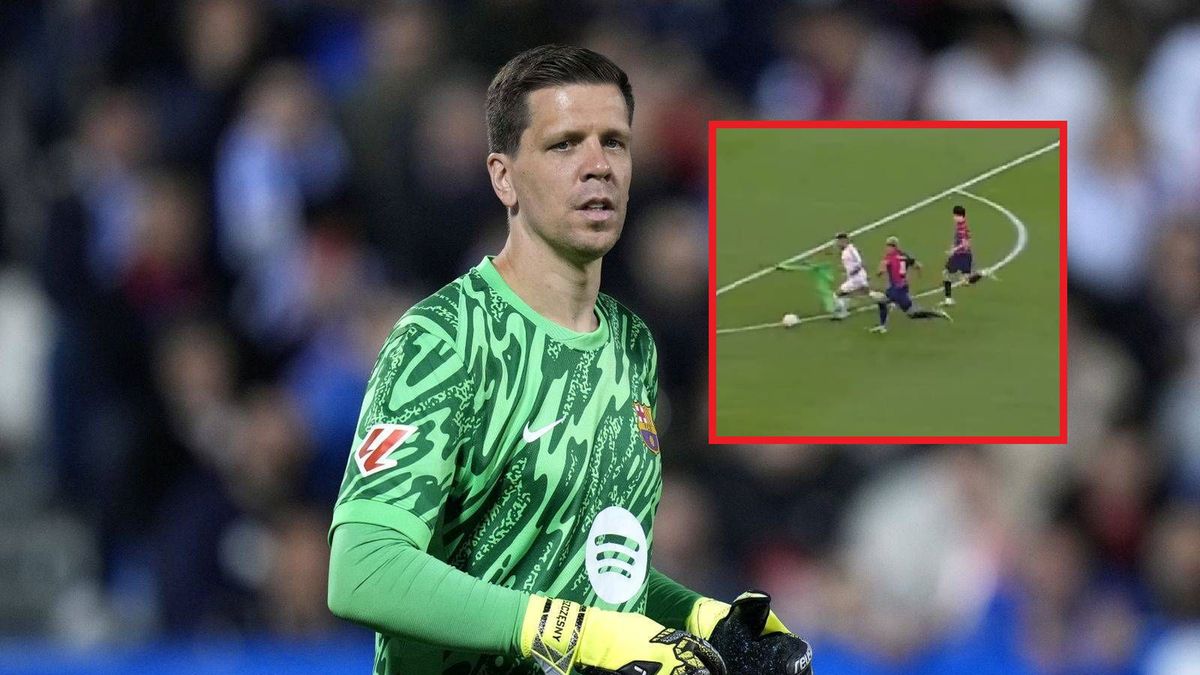 Getty Images / mage Photo Agency/Getty Images/Eleven Sports / Na dużym zdjęciu Wojciech Szczęsny, na małym faul Polaka na Kylianie Mbappe