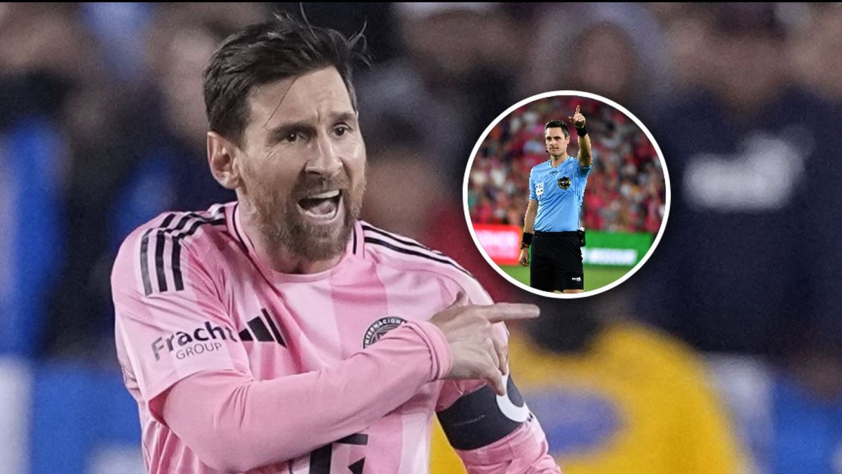 Getty Images / Jose Moreno/ISI Photos/ Bill Barrett/ISI Photos / Na zdjęciu: Lionel Messi/ w ramce: sędzia piłkarski Joe Dickerson
