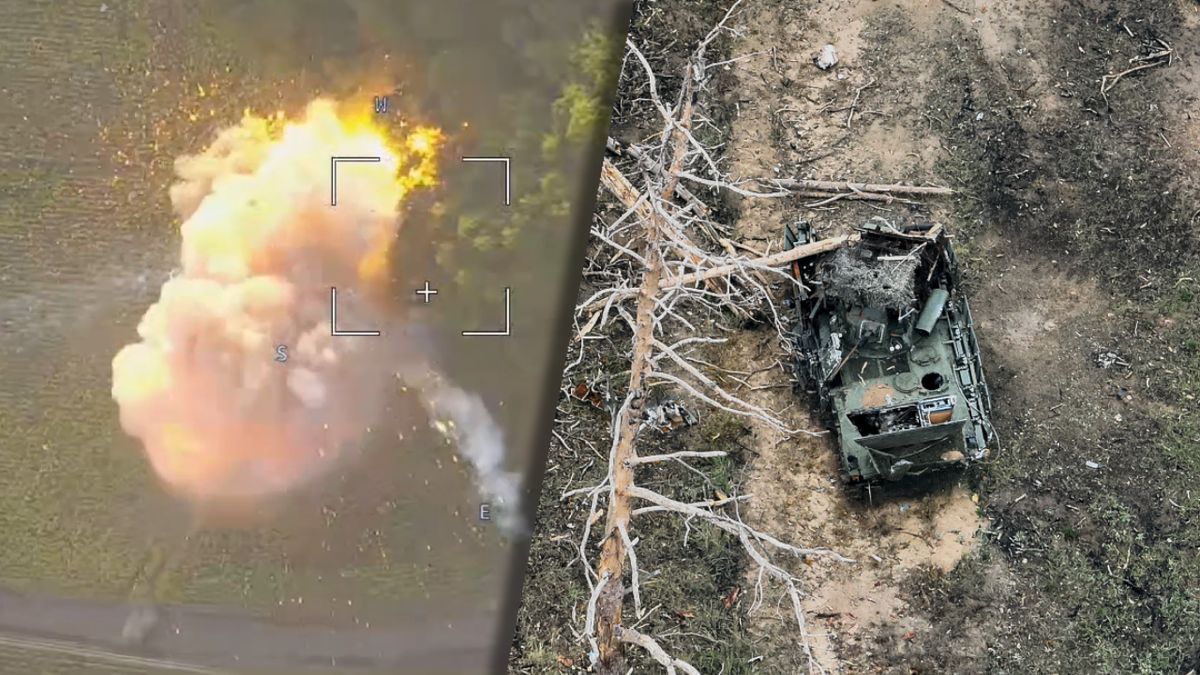 Po lewej: rakieta wystrzelona przez Rosjan 