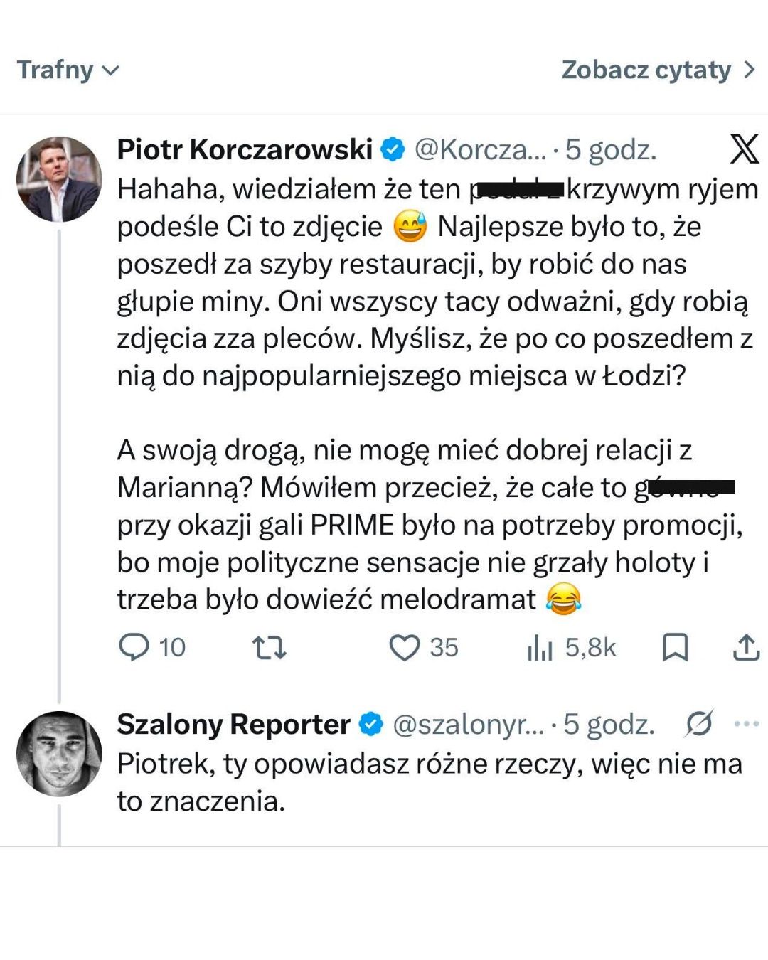 Korczarowski z Marianną Schreiber