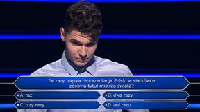 W "Milionerach" padło pytanie o siatkówkę. W końcu zaryzykował
