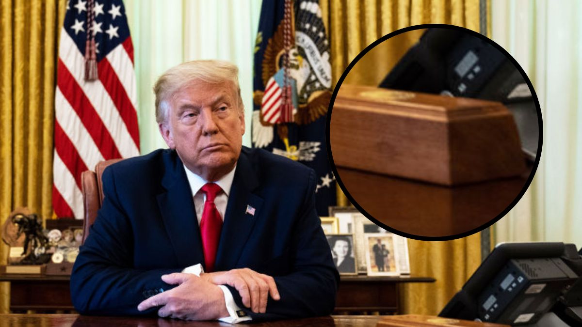 Tajemniczy przycisk na biurku Trumpa w Białym Domu