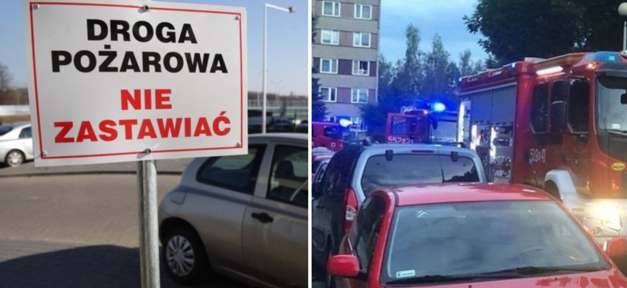 Oświęcim: Służby apelują do kierowców. Nie parkujcie samochodów na drogach pożarowych, bo w razie zagrożenia utrudni to akcję ratowniczą