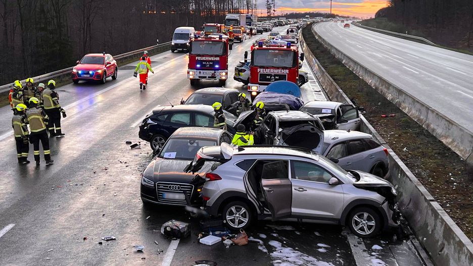 Seria wypadków na niemieckiej autostradzie 