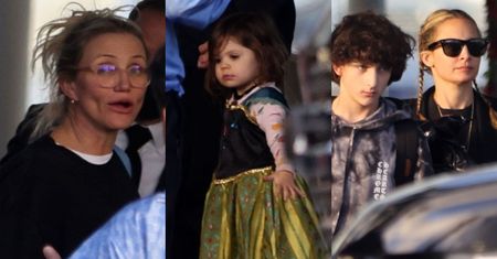 Naturalna Cameron Diaz i jej szwagierka Nicole Richie wracają z rodzinnego pobytu w Londynie (ZDJĘCIA)
