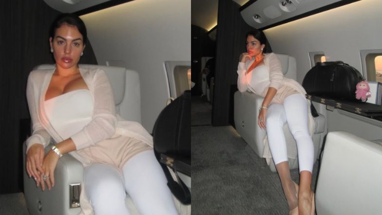 Georgina Rodriguez chwali się torebkami na pokładzie samolotu