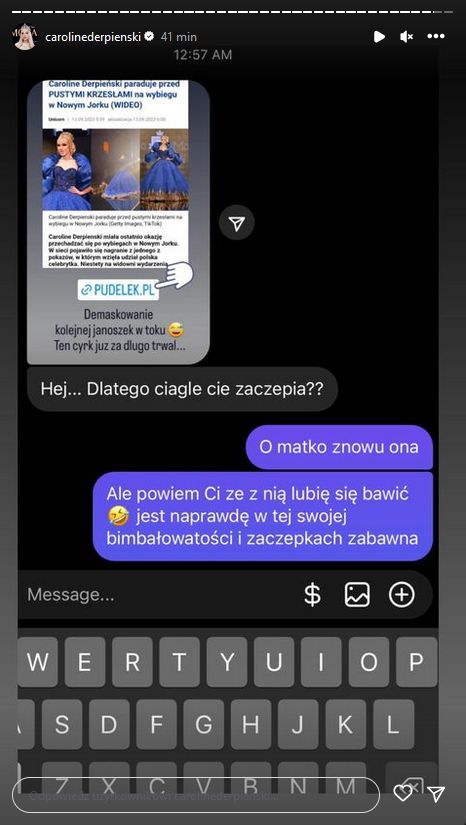 Caroline Derpienski i Aneta Glam znów dogryzają sobie na Instagramie