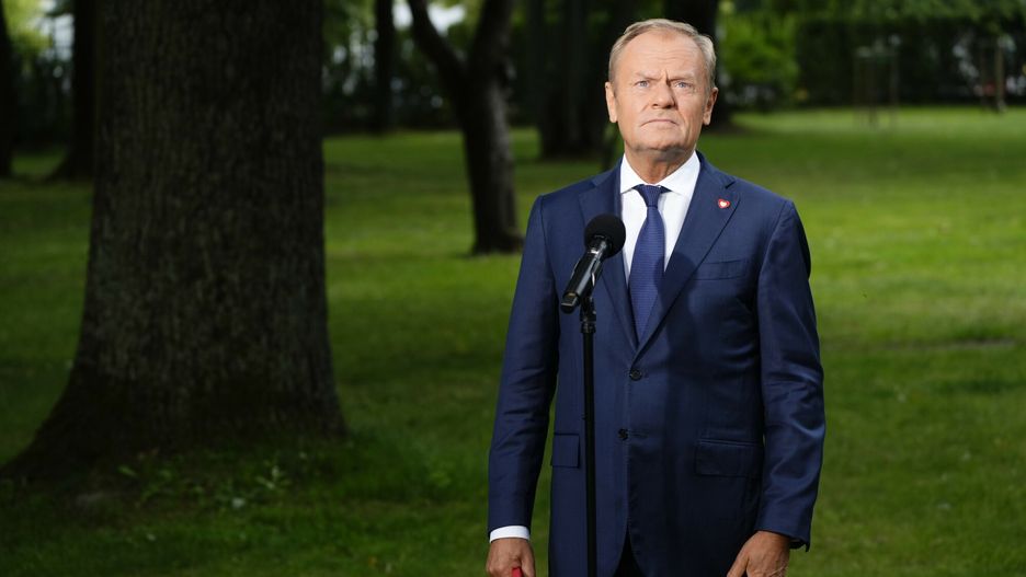 Konferencja prasowa Donalda Tuska
20.06.2025 Warszawa Konferencja premiera Donalda Tuska i Adama Szlapki jako nowego rzeczniczka rzadu 
 fot Marysia Zawada/REPORTER
N/z: Donald Tusk
Marysia Zawada/REPORTER