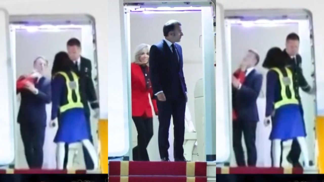 Zwischenfall im Flugzeug von den Macrons