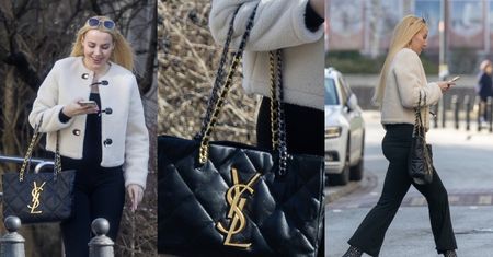 Uradowana Marianna Schreiber pędzi do fryzjera na doczepy, wymachując PODRÓBKĄ (?) torby Saint Laurent