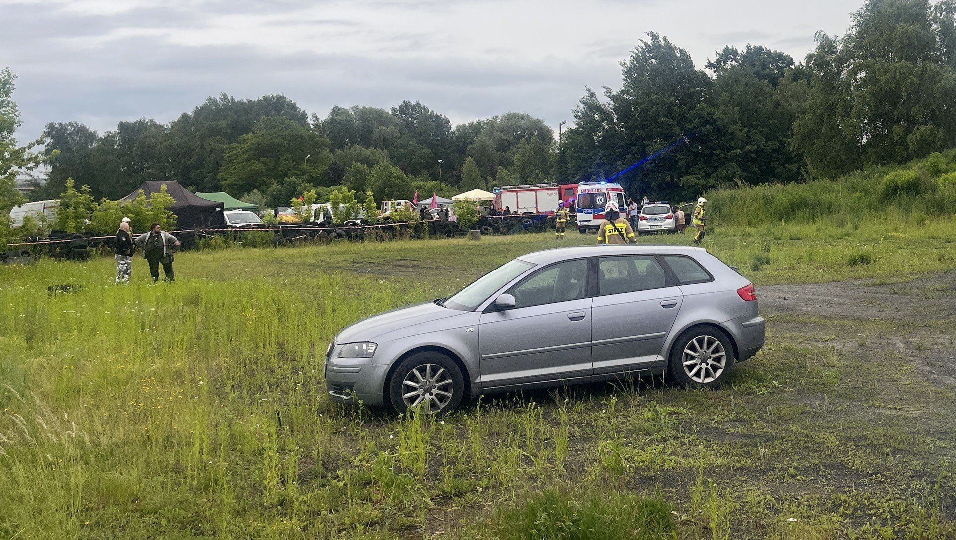 Wypadek podczas Wrak Race. 