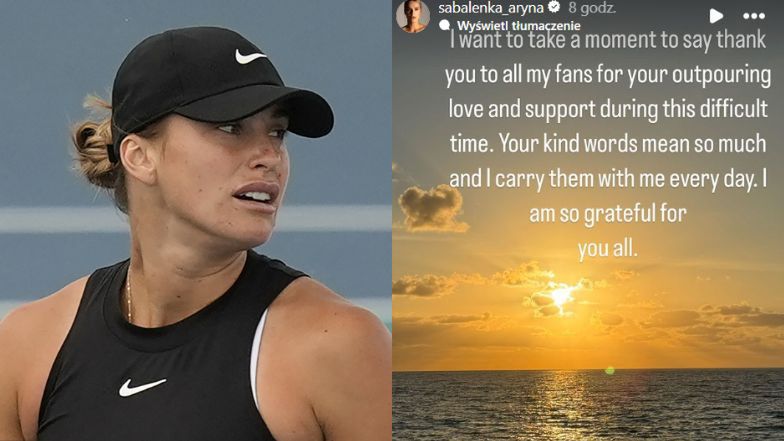 Wymowny wpis Sabalenki