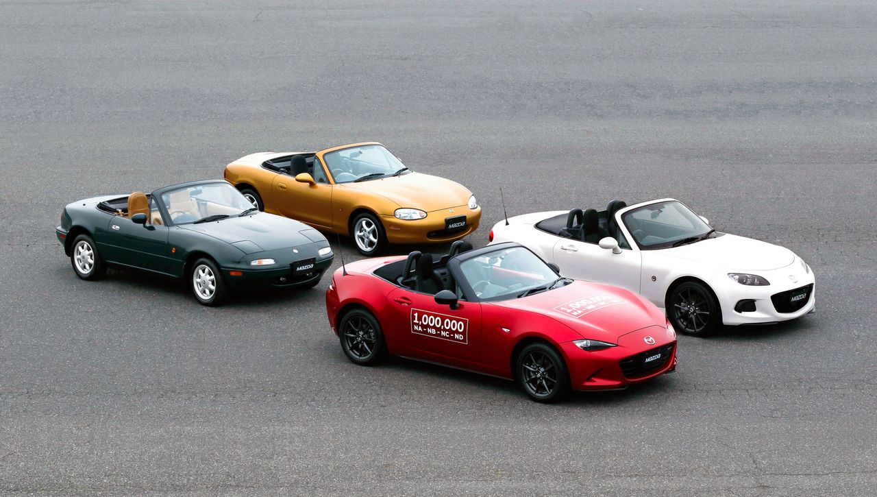 Wszystkie generacji Mazdy MX-5.