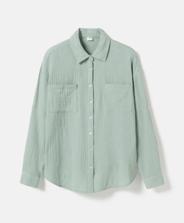 Bawełniana koszula z Pepco w modnym kolorze szałwiowym