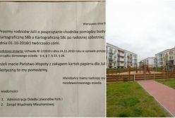 Mieszkańca Warszawskiego osiedla oburzyły... rysunki kredą na chodniku
