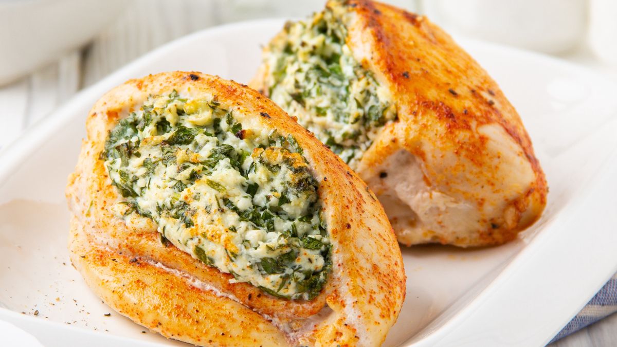 Pyszny kurczak z serowym nadzieniem