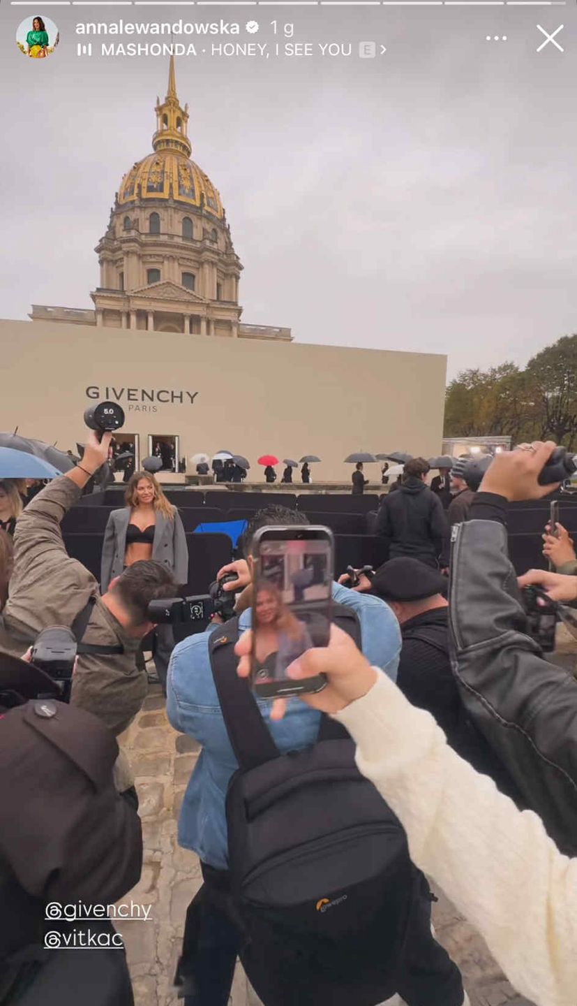 Anna Lewandowska na Paris Fashion Week