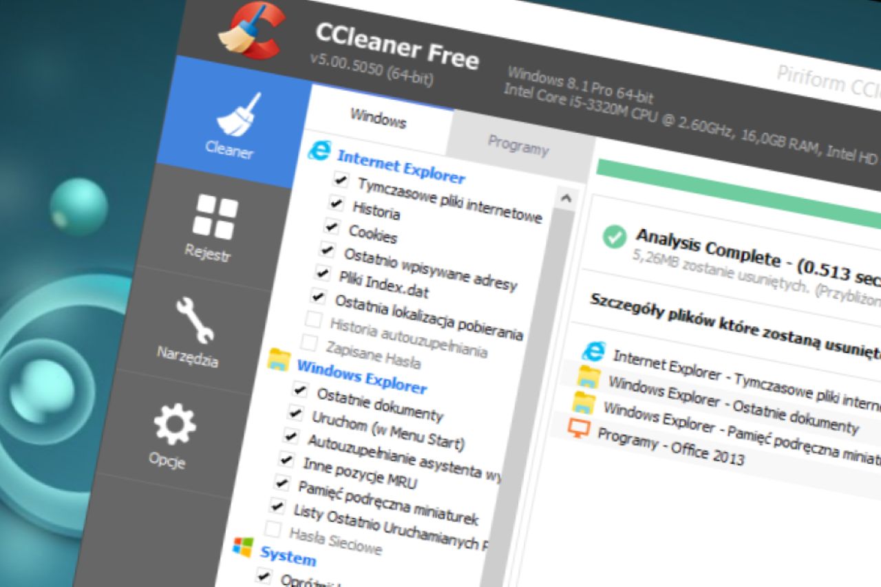 CCleaner 5.31: kolejne usprawnienia dla Creators Update