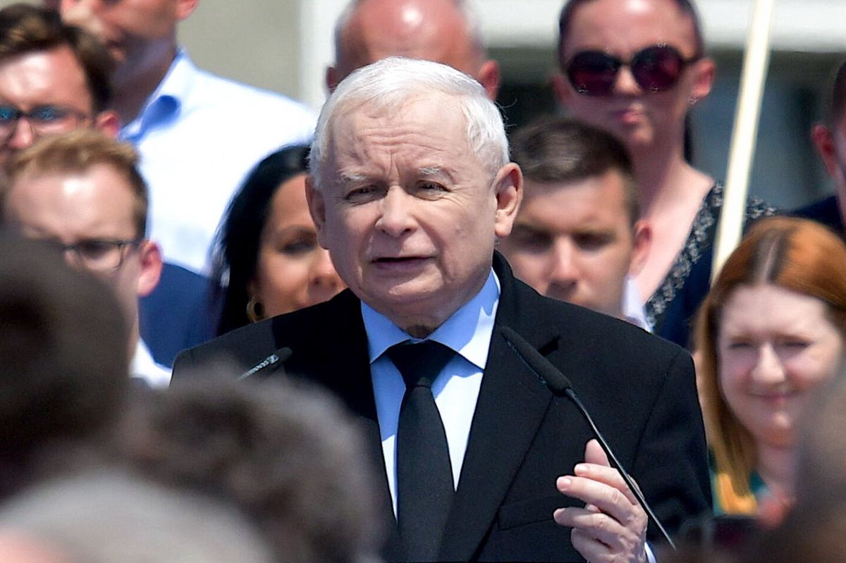 Jarosław Kaczyński mówił w Bogatyni o próbie przewrotu w Rosji