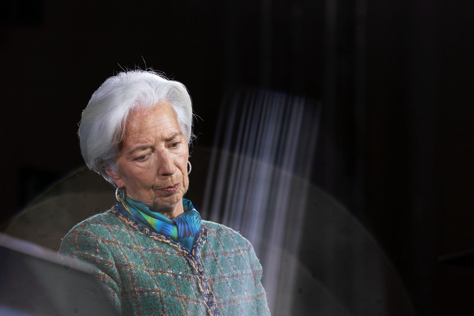 Christine Lagarde, president of the European Central Bank (ECB), at a "Inflation Kills Democracy" economic dialogue organized by the finance ministry on the occasion of the 100th anniversary of the currency reform in Germany in 1923, in Berlin, Germany, on Tuesday, Nov. 21, 2023. Germany's budget crisis deepened when the Finance Ministry imposed an emergency spending freeze in response to last week's ruling by the country's top court. Photographer: Liesa Johannssen-Koppitz/Bloomberg via Getty Images