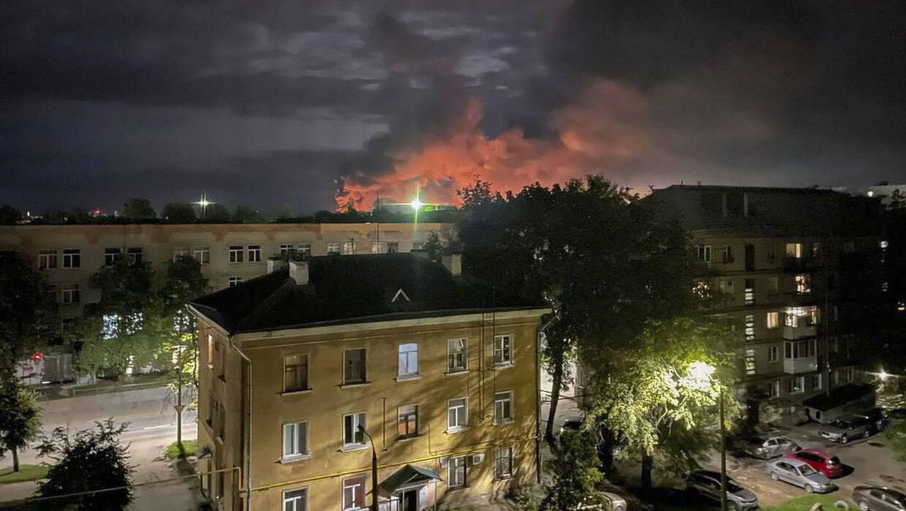 Nocny atak dronów na Psków