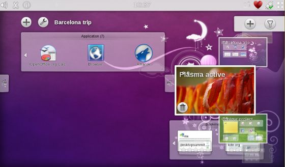 plasma active 3 wygląd interfejs