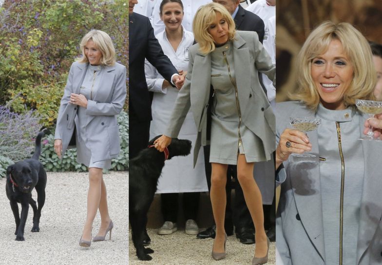 Brigitte Macron z psem Nemo