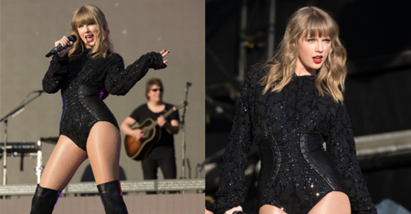 Dorodna Taylor Swift występuje na festiwalu