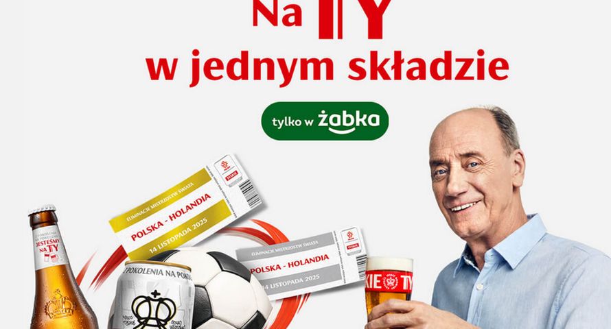 Dariusz Szpakowski i Krzysztof Hołowczyc razem reklamują piwo Tyskie w Żabce