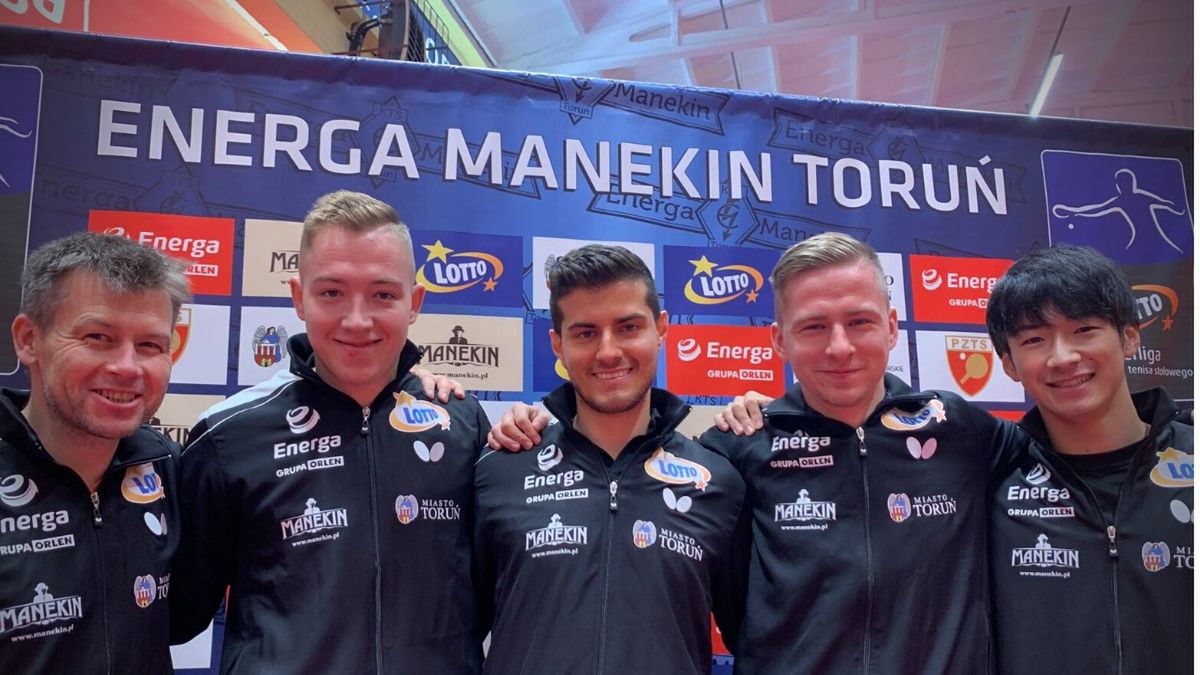 Materiały prasowe / PZTS / Na zdjęciu: pingpongiści Energi Manekina Toruń