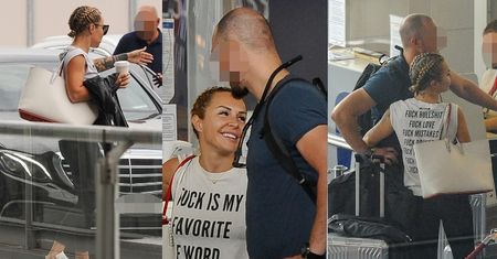 TYLKO NA PUDELKU: Blanka Lipińska tuli się do partnera, czekając na lot do Nowego Jorku (ZDJĘCIA)