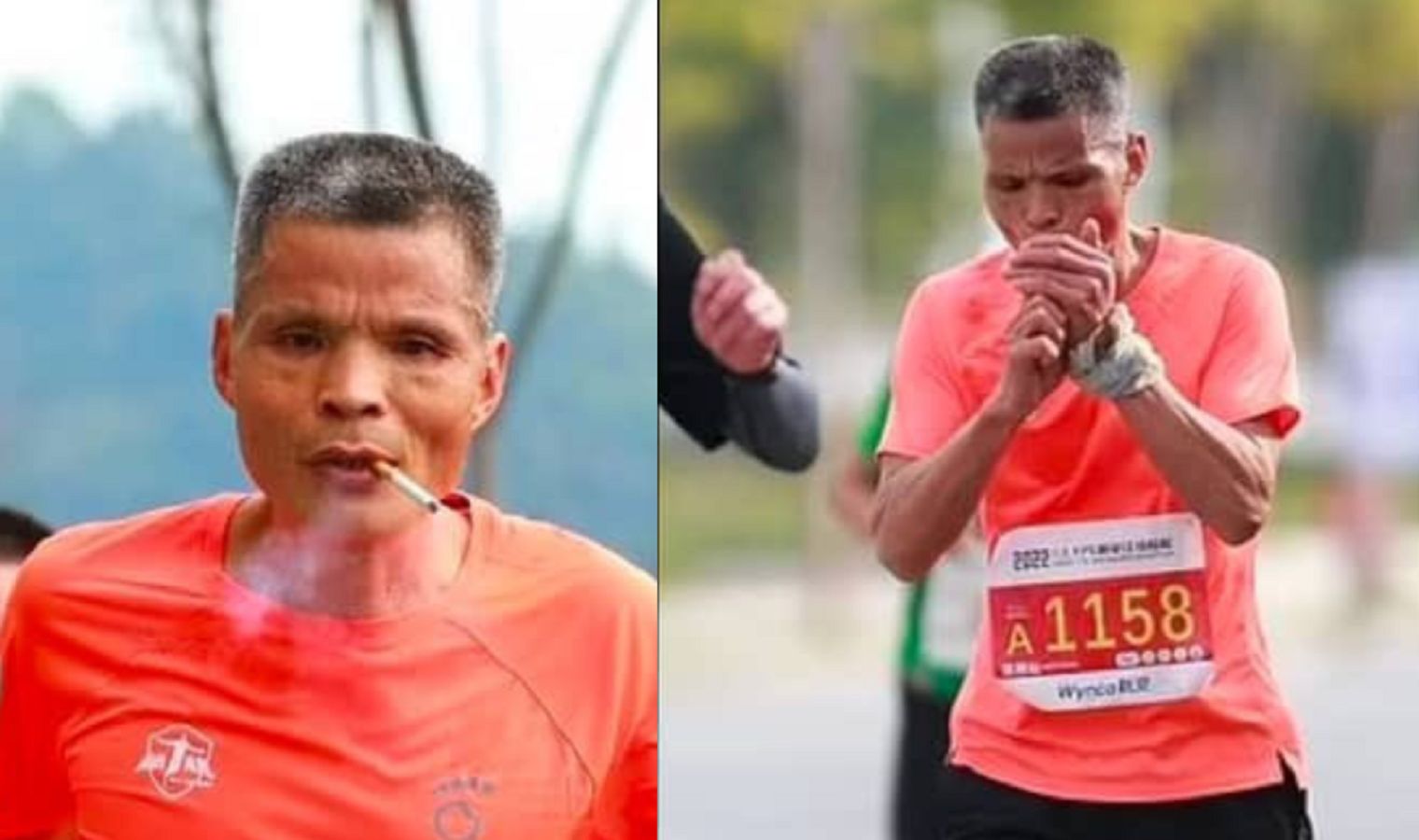 Biegacz palił przez cały maraton. Organizatorzy podjęli decyzję