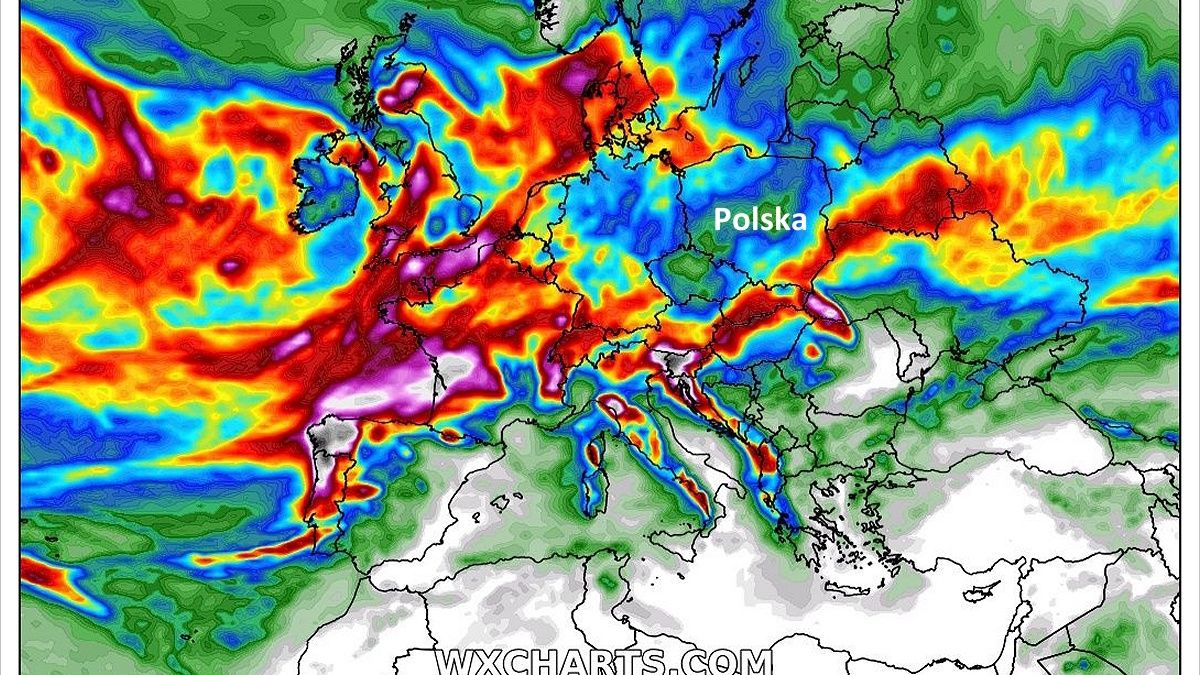 Pogoda. Sumy opadów (mm) do końca tygodnia