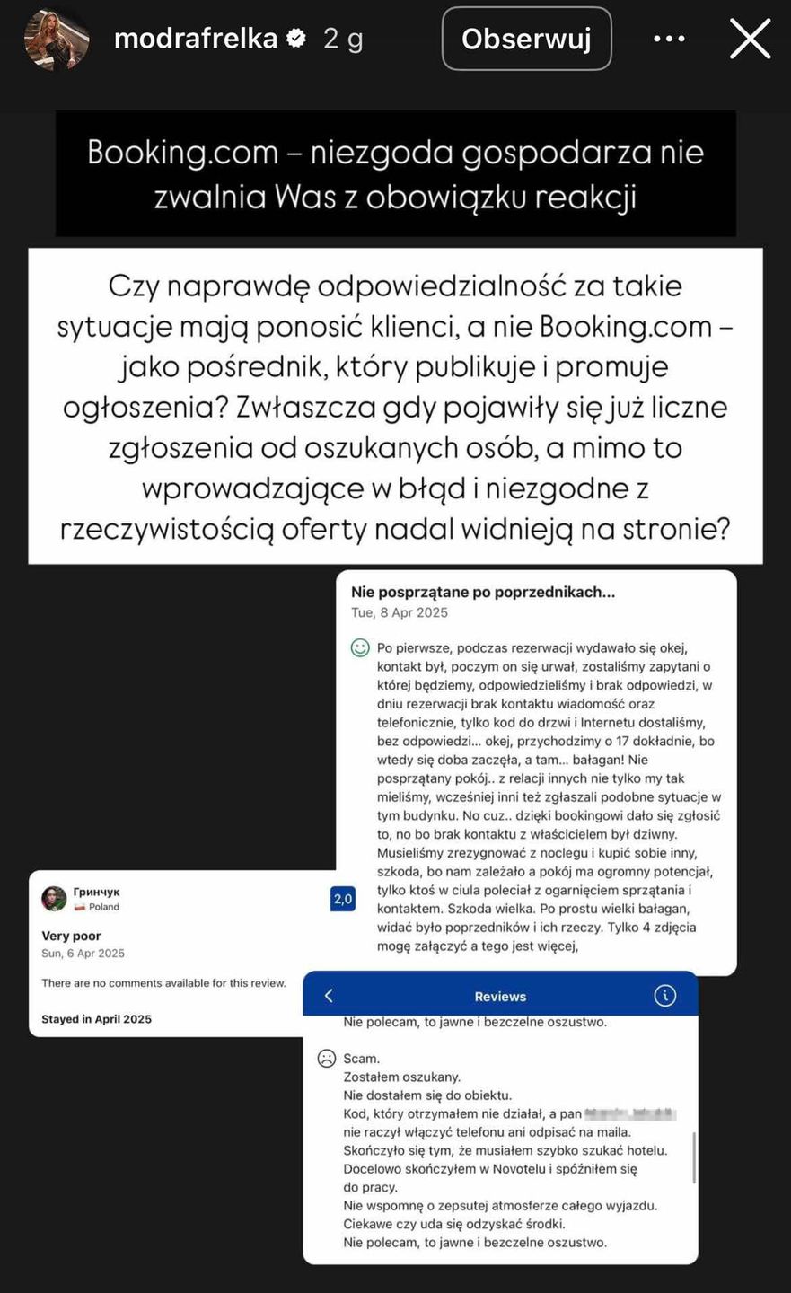 Oliwia ze "ŚOPW" idzie na wojnę z portalem turystycznym
