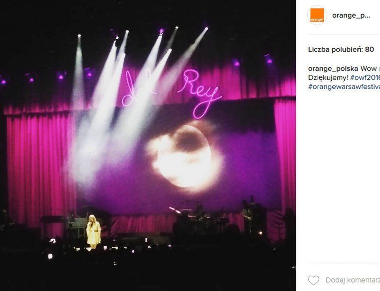 Lana Del Rey na Orange Warsaw Festiwal