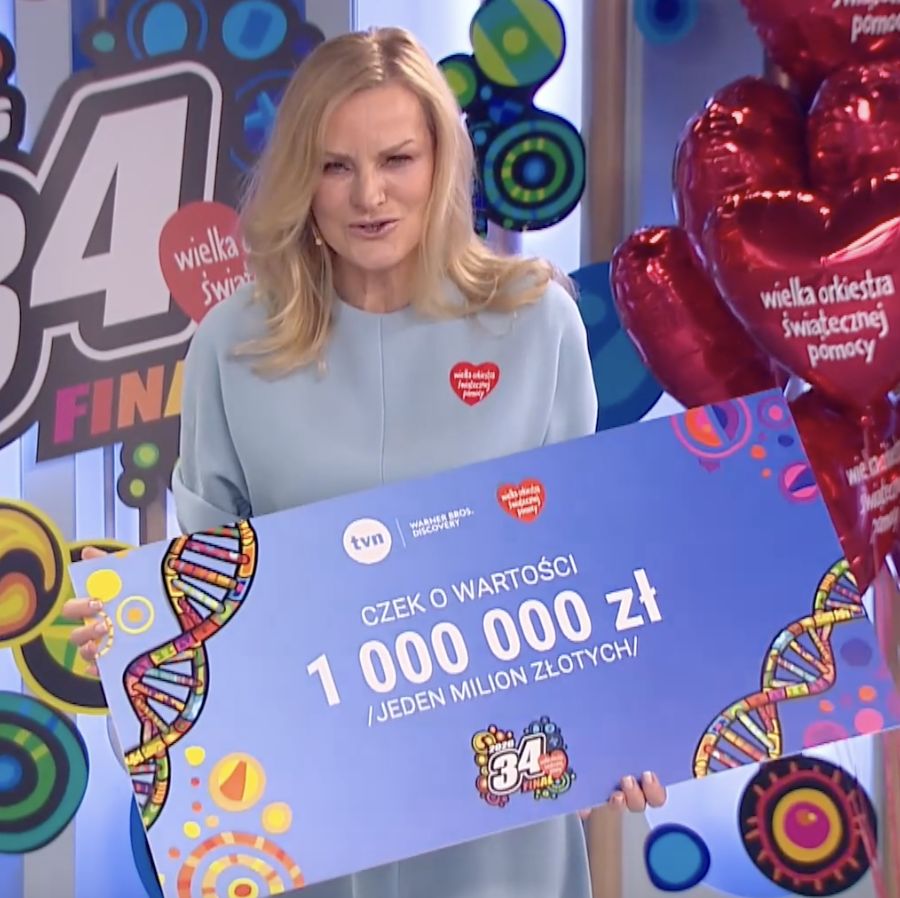 TVN przekazła na WOŚP milion złotych