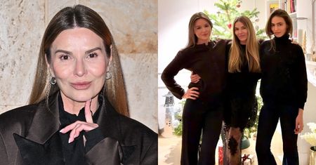 RZADKI WIDOK: Hanna Lis pozuje na tle choinki z DOROSŁYMI CÓRKAMI. Podobne do sławnej mamy? (FOTO)