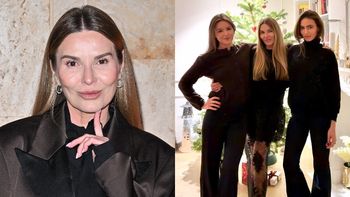 RZADKI WIDOK: Hanna Lis pozuje na tle choinki z DOROSŁYMI CÓRKAMI. Podobne do sławnej mamy? (FOTO)