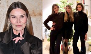 RZADKI WIDOK: Hanna Lis pozuje na tle choinki z DOROSŁYMI CÓRKAMI. Podobne do sławnej mamy? (FOTO)