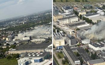 Pożar w Warszawie. Obok lotniska Chopina