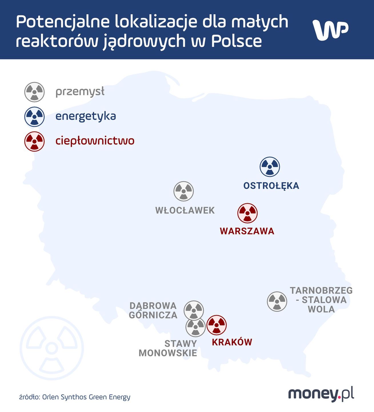 Orlen i Synthos wskazali wstępne lokalizacje reaktorów SMR. Kolejny krok to badania potencjału i dialog z mieszkańcami