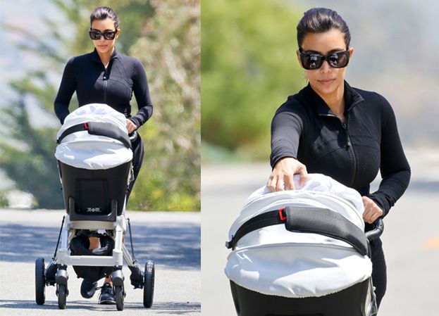 Kim Kardashian na spacerze z córką! (ZDJĘCIA)