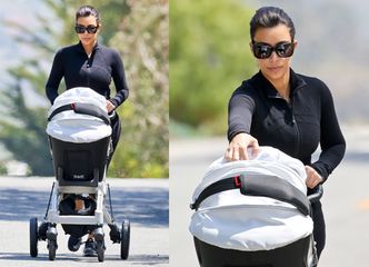 Kim Kardashian na spacerze z córką! (ZDJĘCIA)