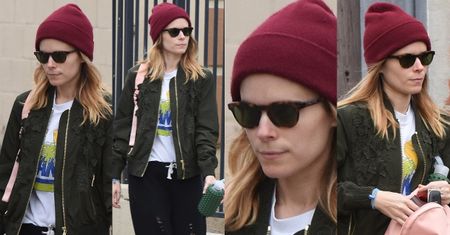 #TRENDY: Kate Mara w dresie i bomberce