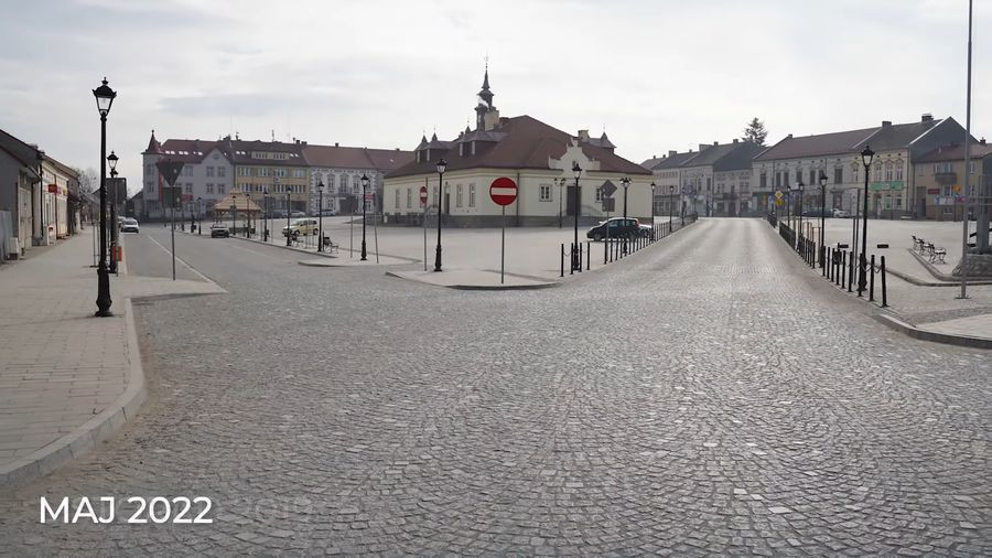 Zdjęcia z rewitalizacji rynku w Zakliczynie